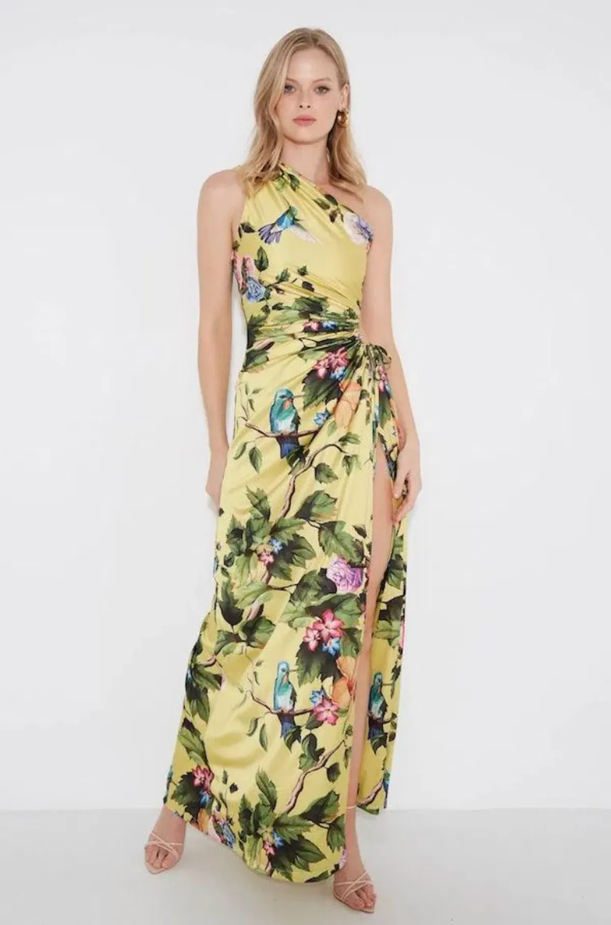 Sonya Moda Nour Royal Botanica Maxi Dress Yellow Floral Size 8 - Image 1