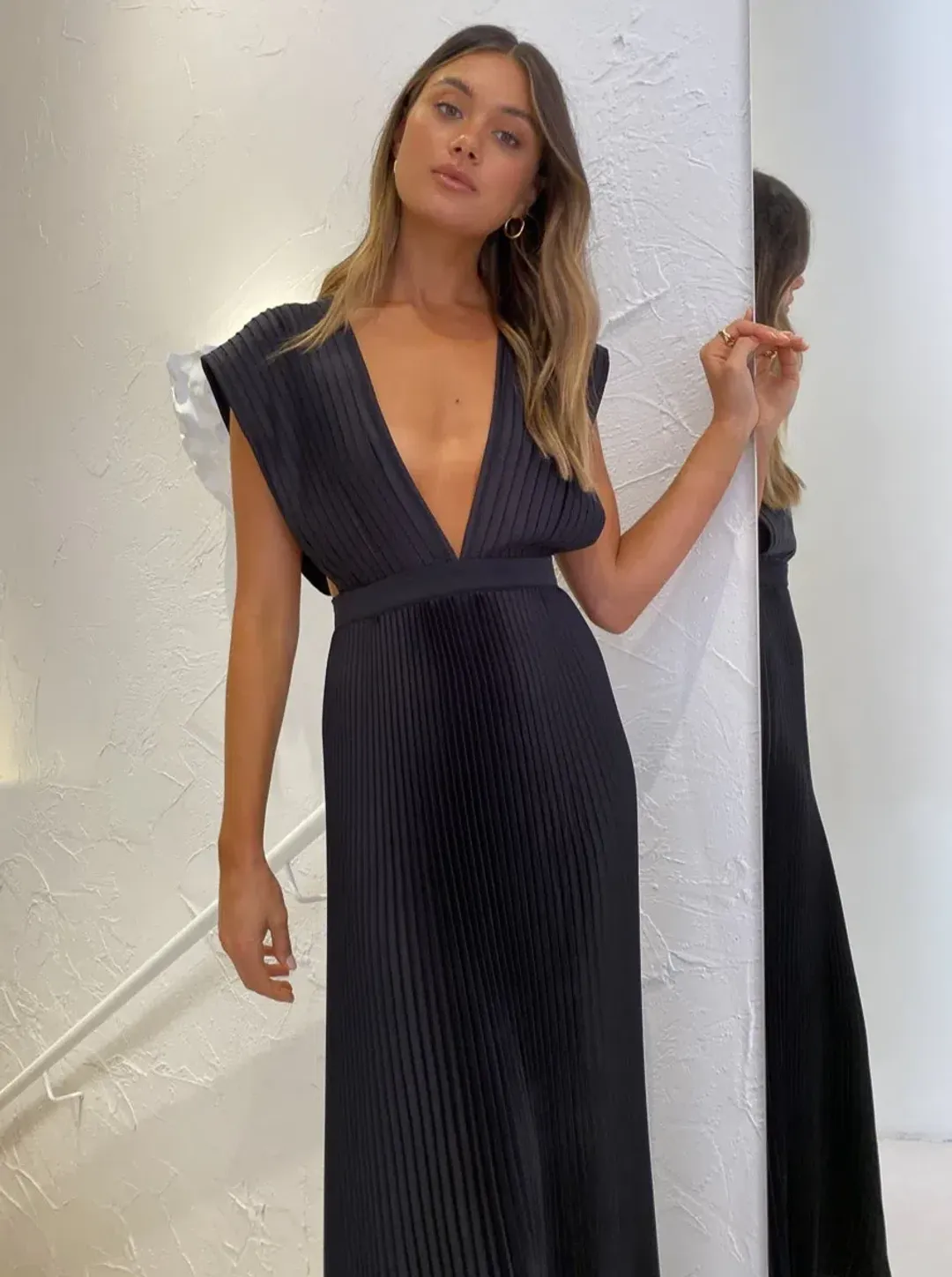 Lidee Gala Gown in Noir Black Size 6 for rent on The Volte - main image