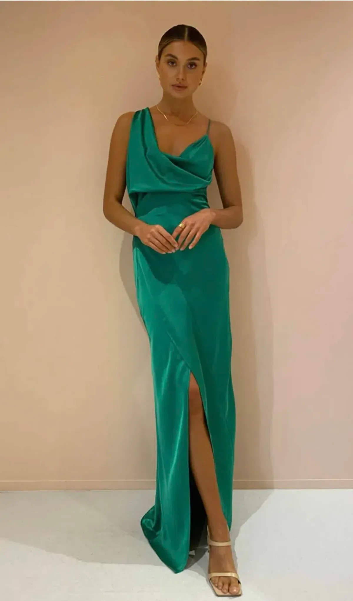 One Fell Swoop Muse Maxi Dress Cardinal Green Size 6 - Image 4