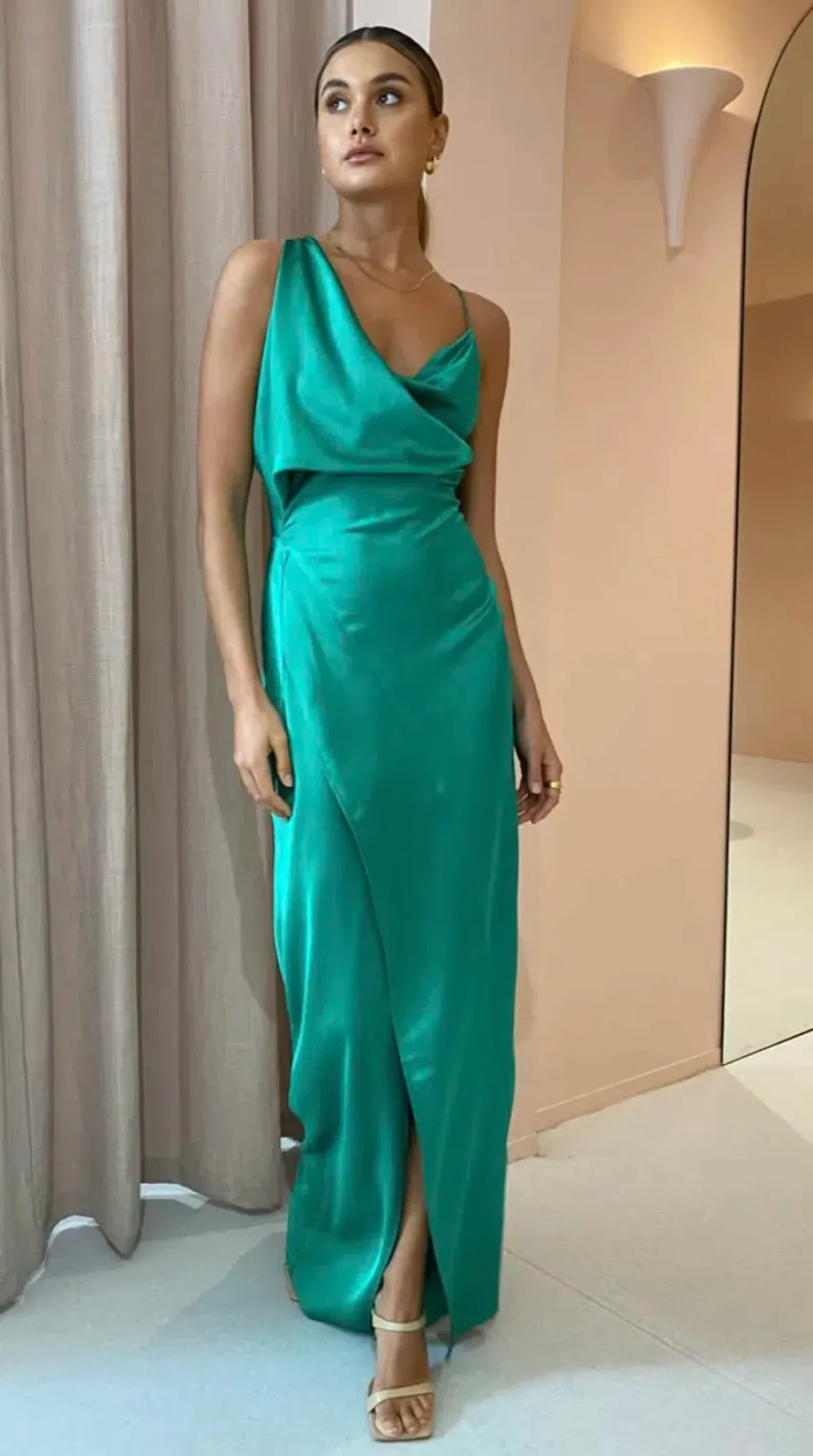 One Fell Swoop Muse Maxi Dress Cardinal Green Size 6 - Image 1