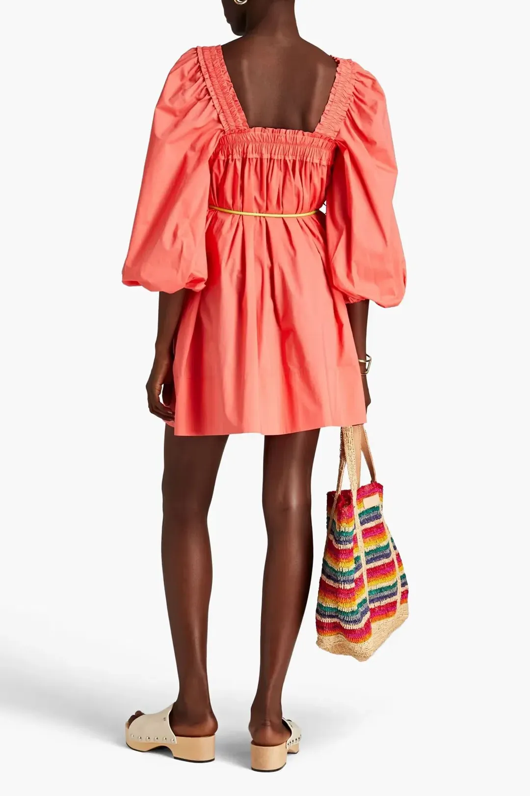 Zimmermann Coral Nina Smocked Mini Dress Red Size 0/Au 8 for rent on The Volte - main image