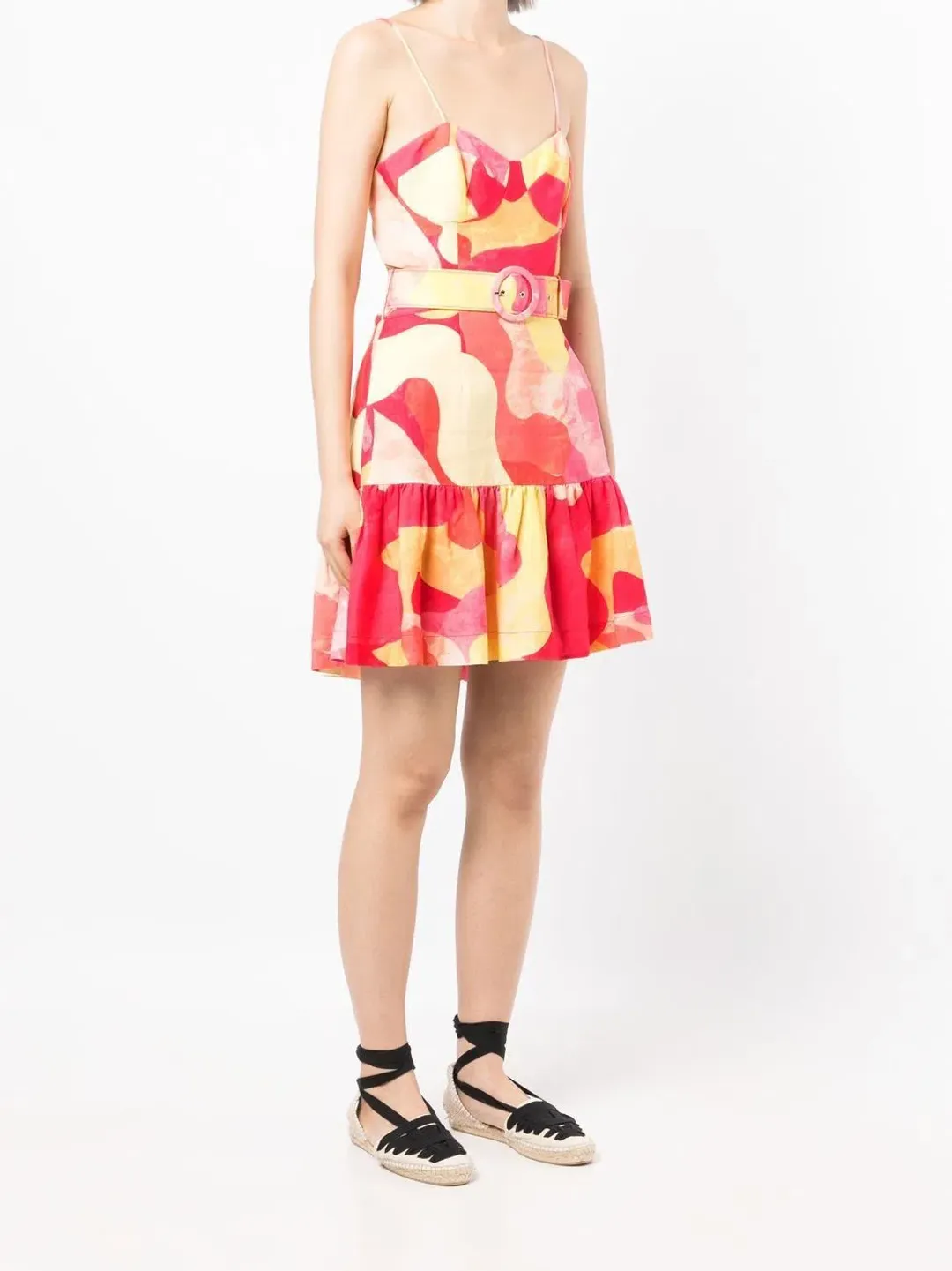 Rebecca Vallance Toretta Cut Out Mini Dress Print Size 10 for rent on The Volte - main image