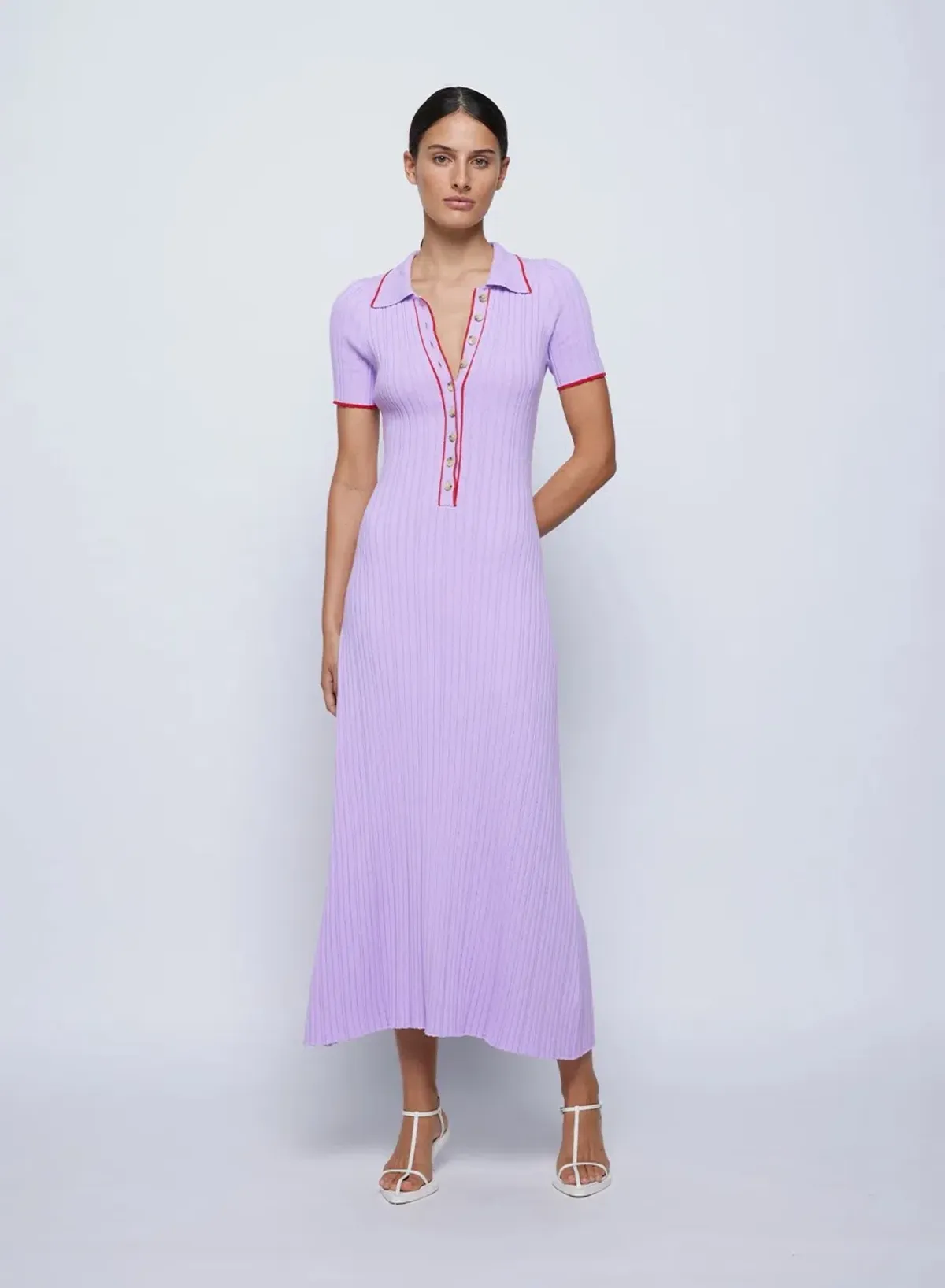 Anna Quan Laurel Penelope Midi Lilac Orchid Dress Size AU 8 - Image 6