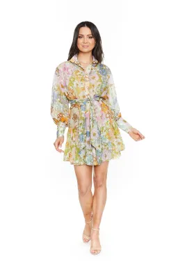 Zimmermann Super 8 Lantern Dress Multi color Size AU 8 for rent on The Volte - image 1