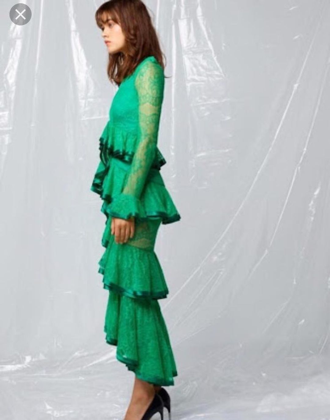 Nicola Finetti Maia Green Dress Sz 10 for rent on The Volte - main image