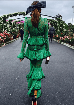 Nicola Finetti Maia Green Dress Sz 10 for rent on The Volte - image 4