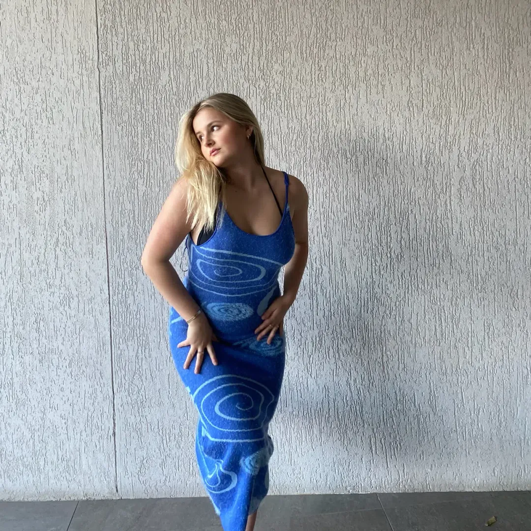 House of Sunny Hockney Dress Blue Size AU 8 for rent on The Volte - main image