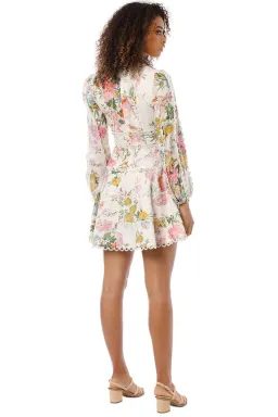 Zimmermann Heathers Flounce Short Dress Floral Size 1 / Au 10 for rent on The Volte - image 4
