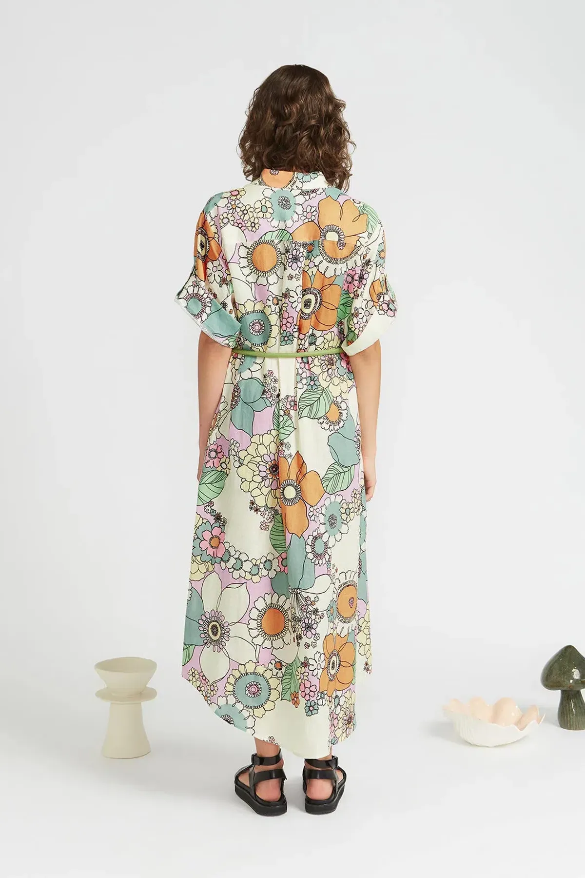 Alemais Farrah Shirtdress Cream Size AU 12 - Image 2