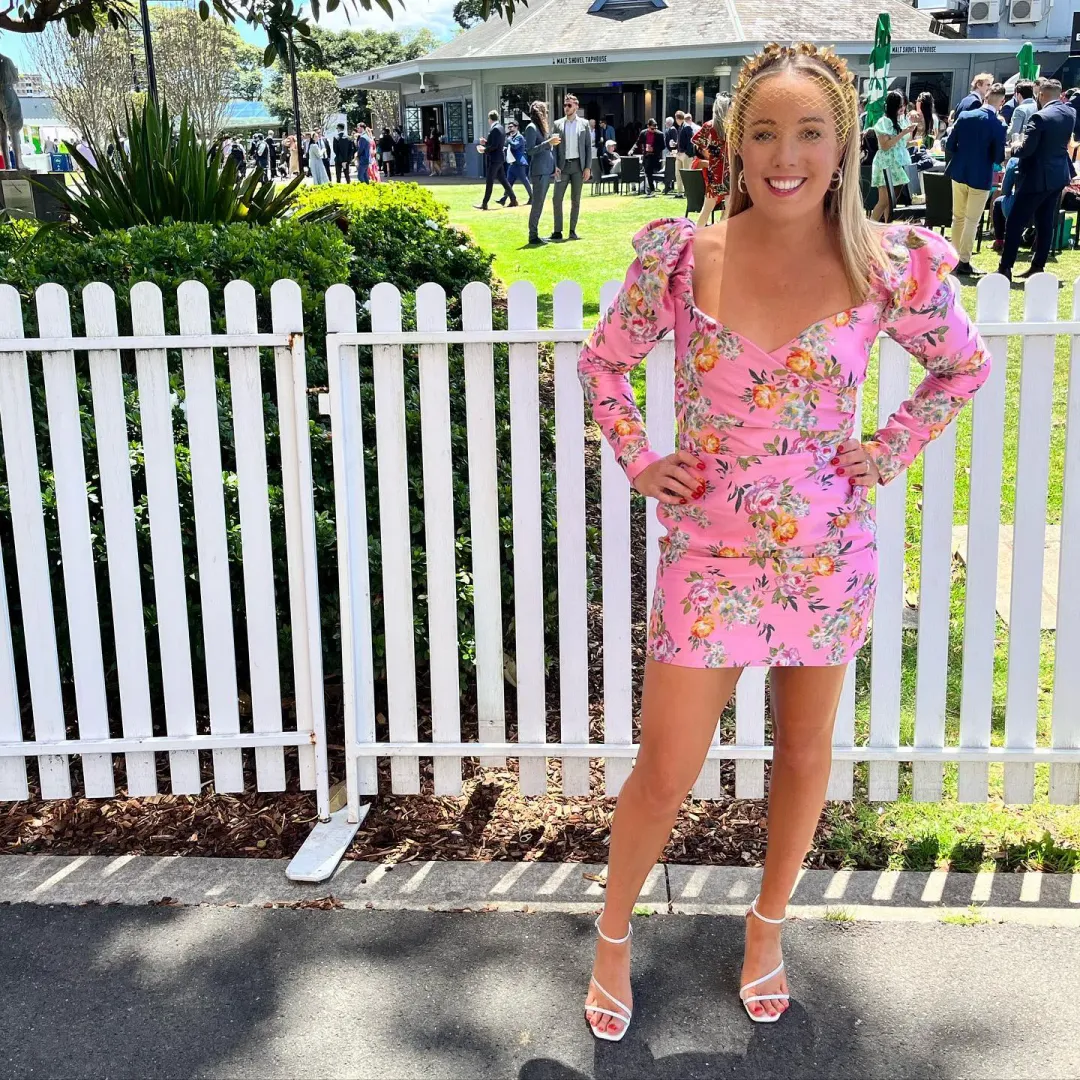 Bec & Bridge Peony Party Mini Dress Pink Size AU 8 for rent on The Volte - main image