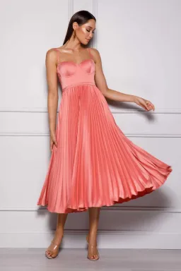 Elle Zeitoune Milan dress in watermelon Pink AU Size 16 for rent on The Volte - image 1