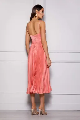 Elle Zeitoune Milan dress in watermelon Pink AU Size 16 for rent on The Volte - image 3