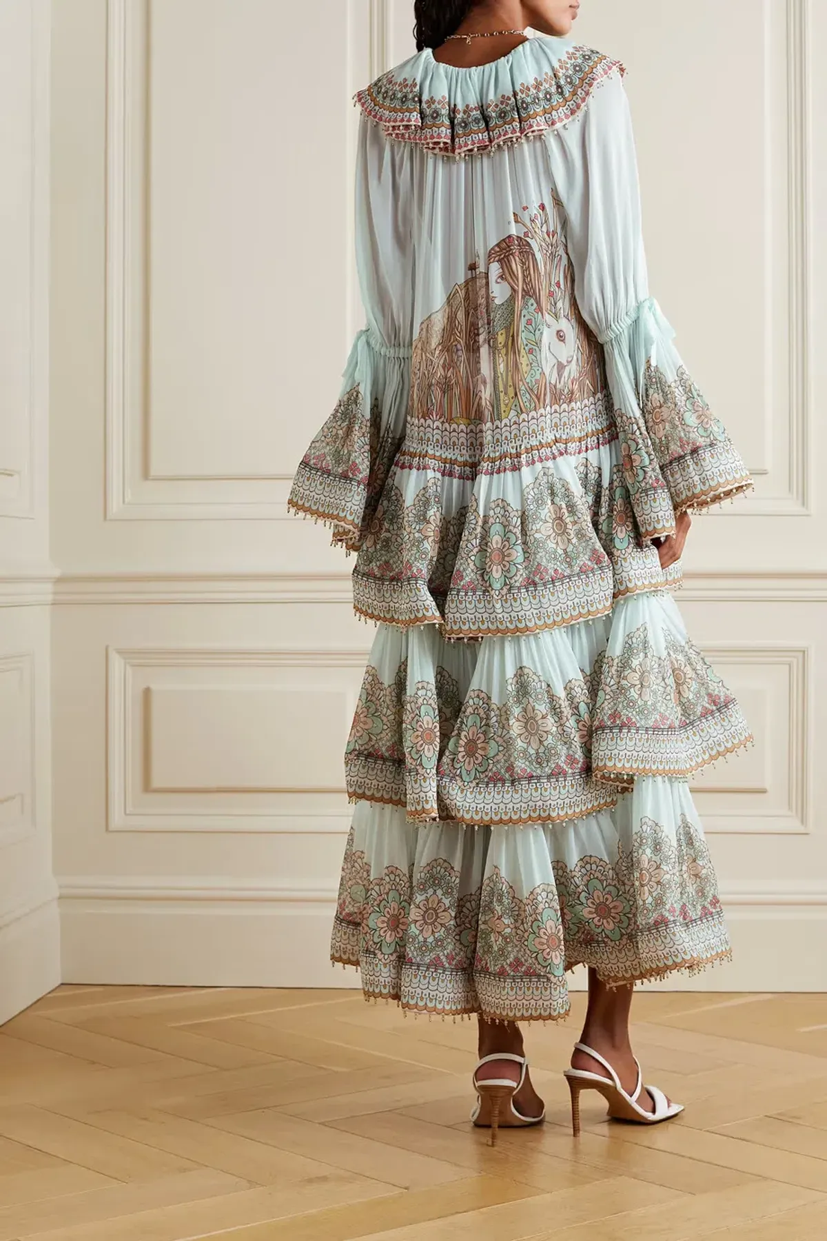 Zimmermann Kaleidoscope Gathered Midi Dress Print Size 4 / Au 16 - Image 2