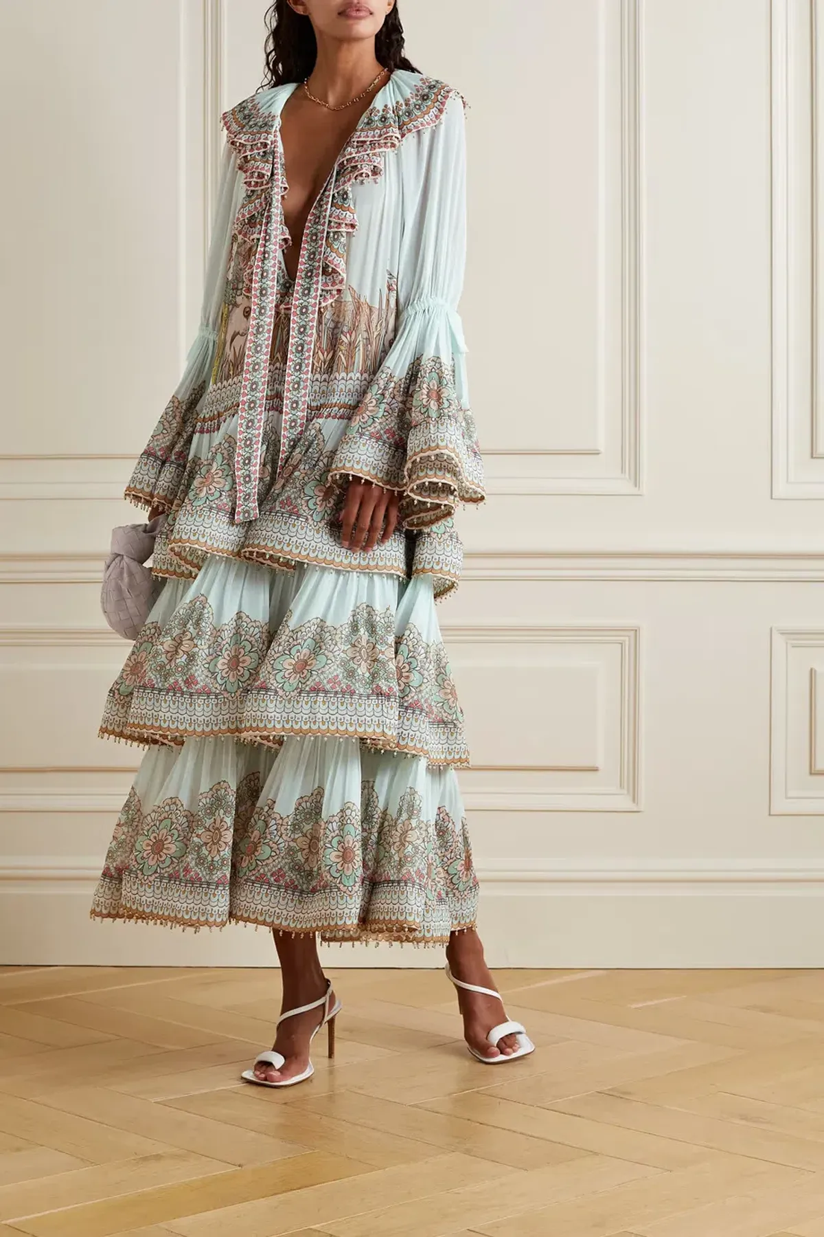 Zimmermann Kaleidoscope Gathered Midi Dress Print Size 4 / Au 16 - Image 1