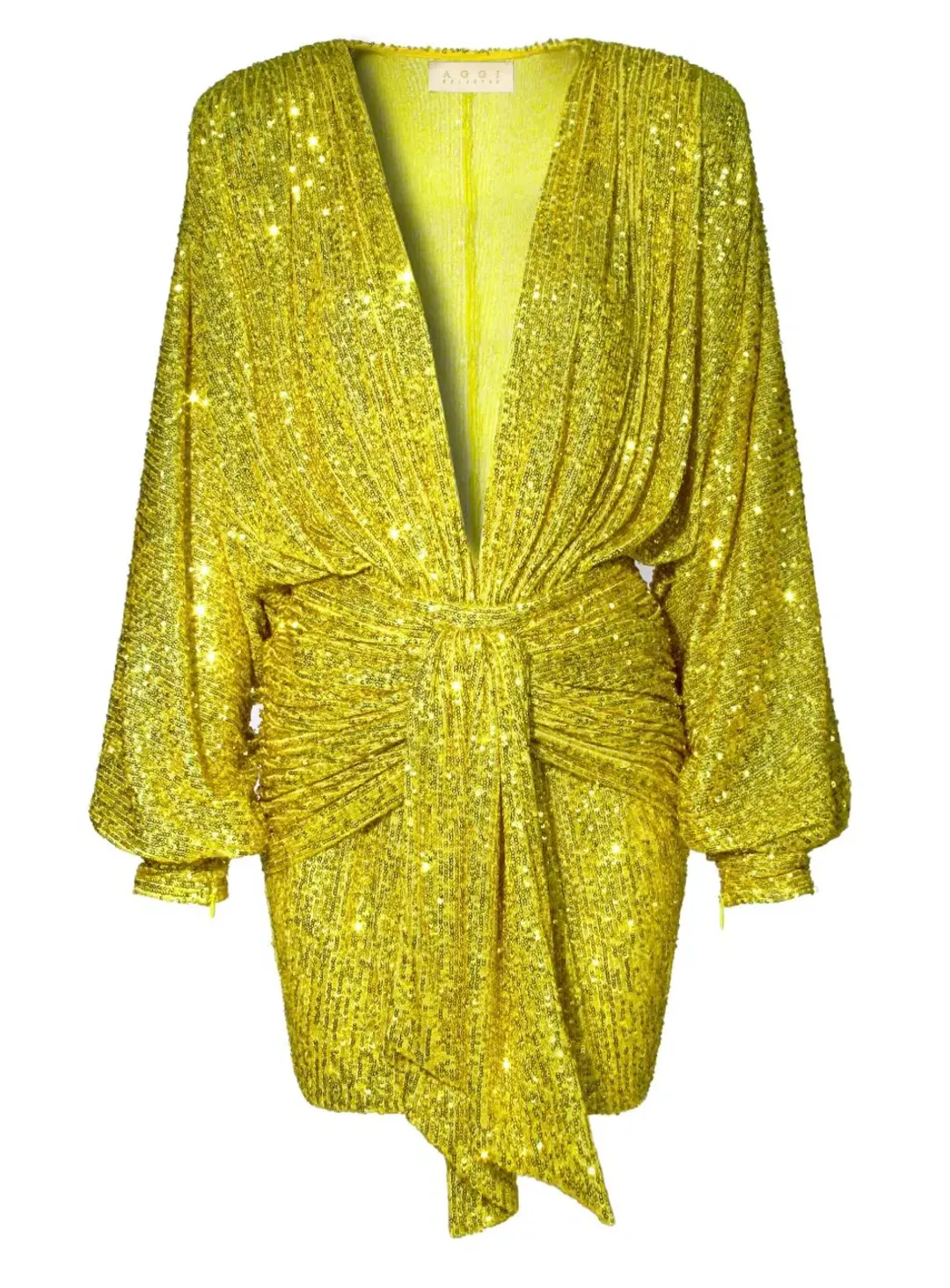 Aggi Sequin Mini Dress Bright Lime Size L / Au 10 for rent on The Volte - main image