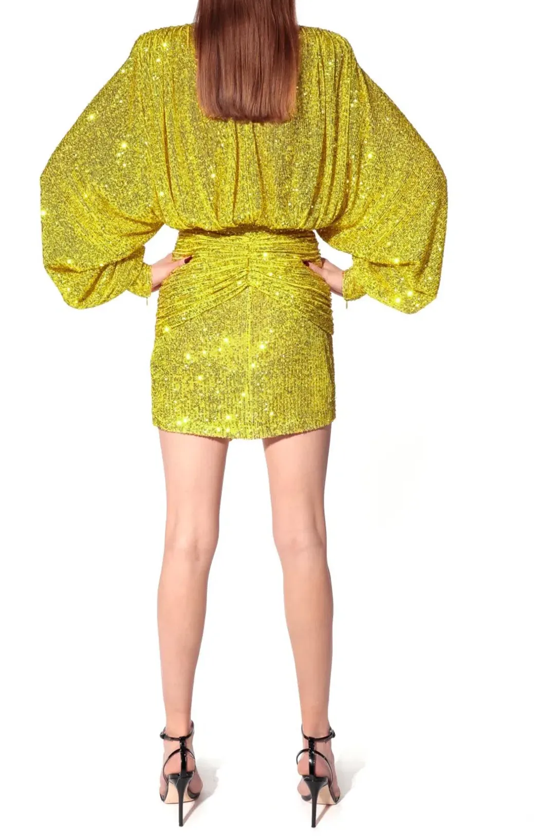 Aggi Sequin Mini Dress Bright Lime Size L / Au 10 for rent on The Volte - main image