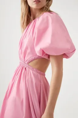Aje Capucine Puff Sleeve Midi Dress Pink Size L / AU 12 for rent on The Volte - image 3