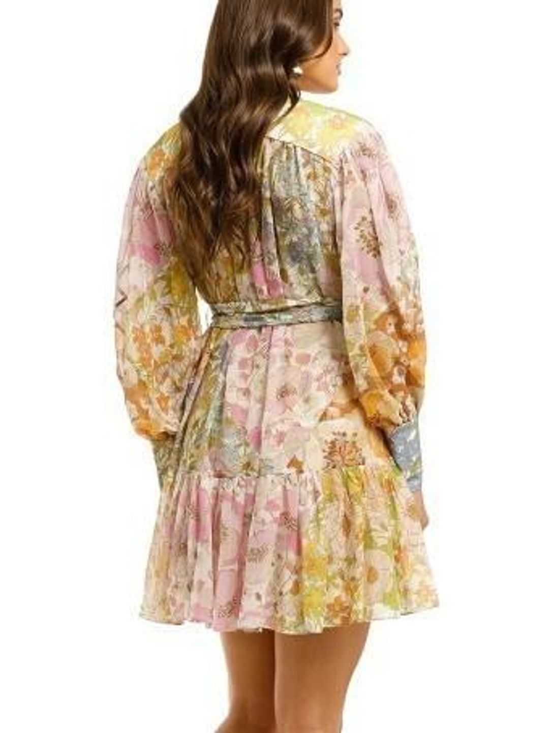 Zimmermann Super Eight Lantern Mini Dress Floral Size 1 / Au 10 for rent on The Volte - main image