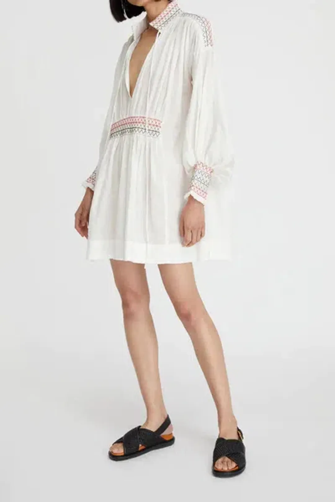 Lee Mathews Blossom Mini Dress White Size AU 8 for rent on The Volte - main image