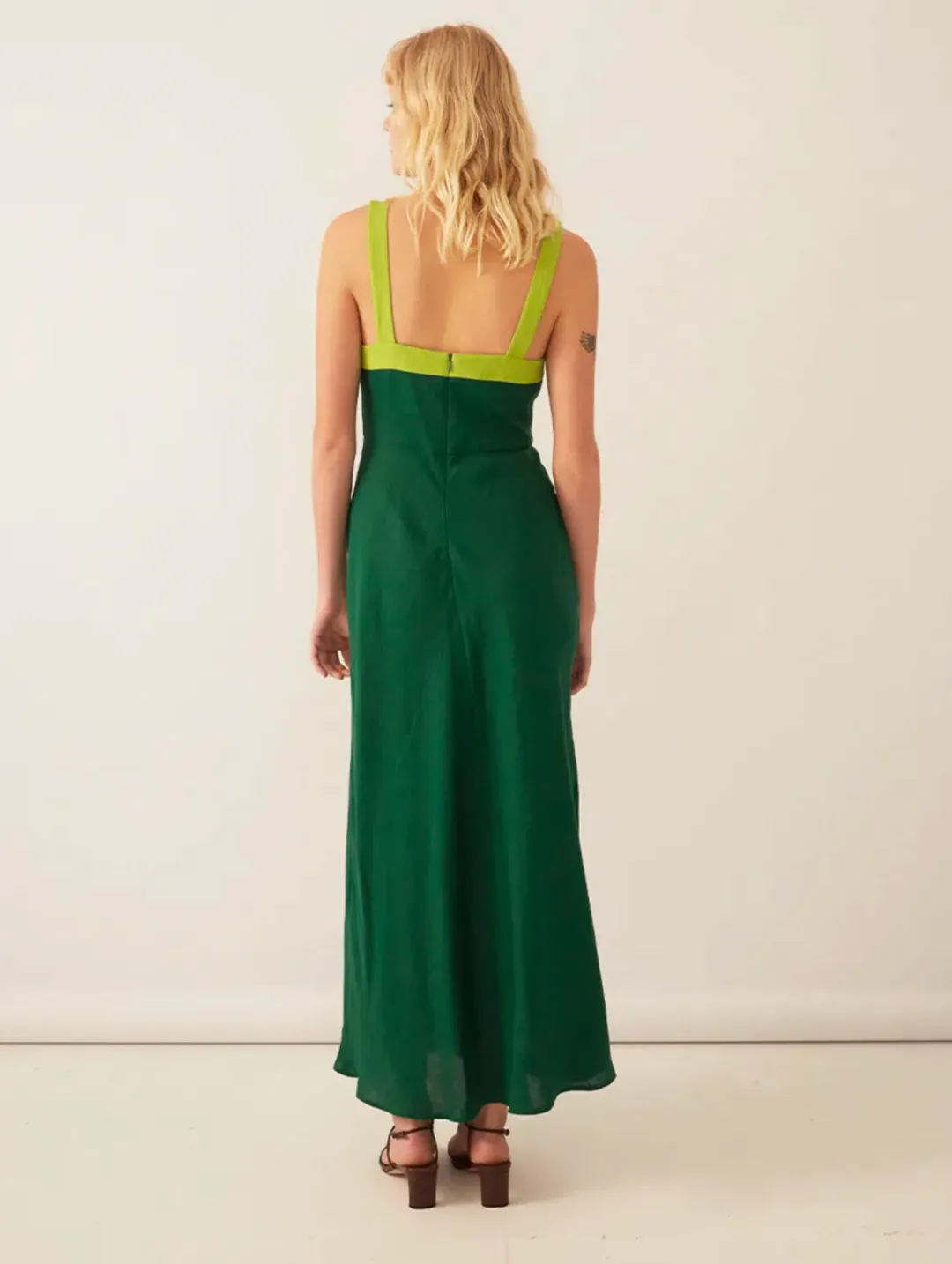 Jillian Boustred Regina Dress Green Size AU 10 for rent on The Volte - main image