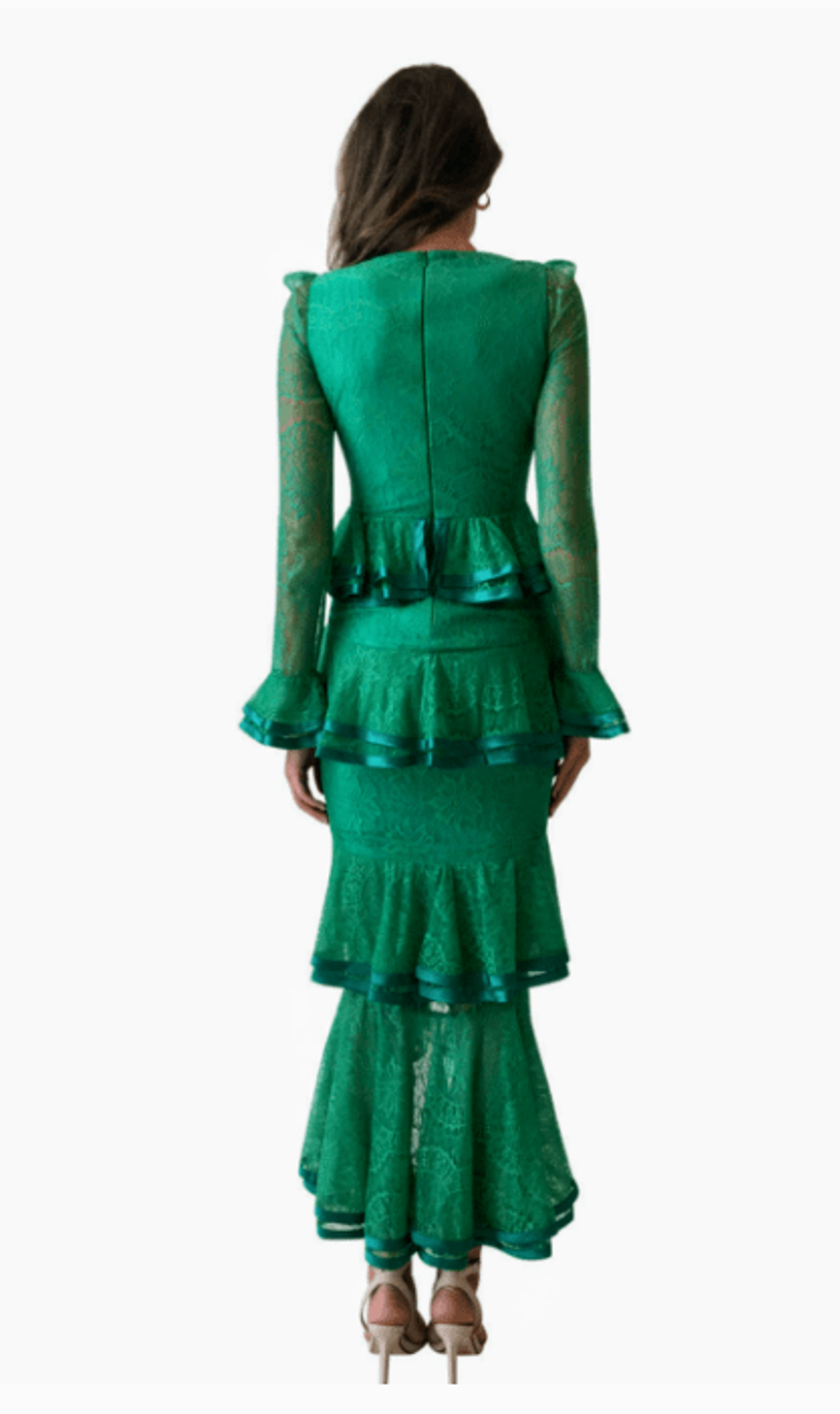 Nicola Finetti Maia Green Dress size 8 for rent on The Volte - main image