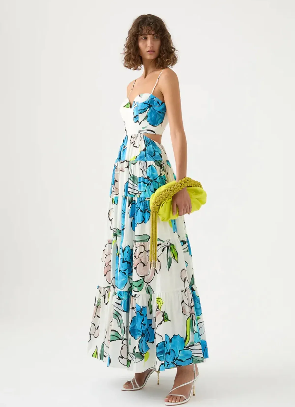 Aje Botanical Tiered Maxi Dress Floral Size 10 - Image 2