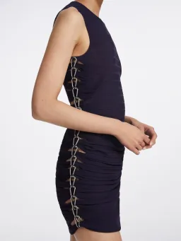 Dion Lee Mirror Chain Navy Mini Dress Size S/Au 8 for rent on The Volte - image 4