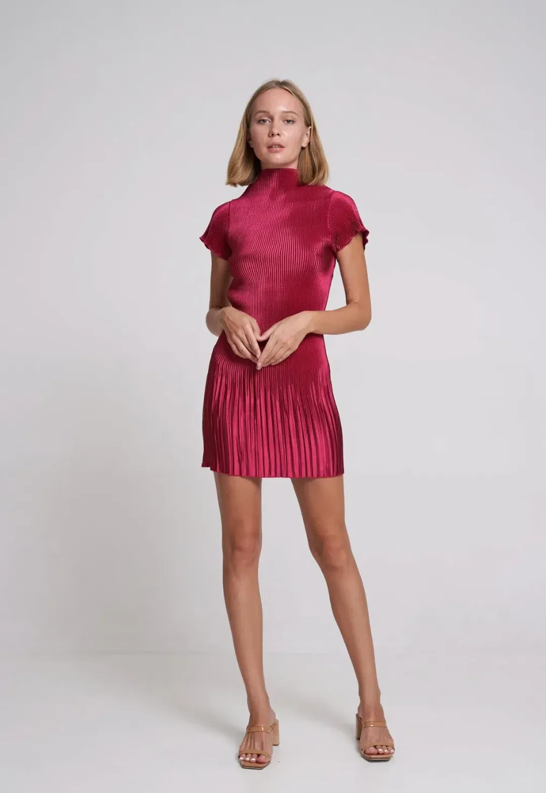 L'idée Aperitif Mini Dress in Ruby Red Size 12 / L for rent on The Volte - main image