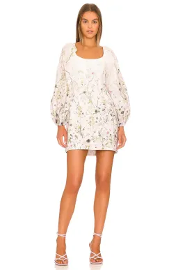 Zimmermann Dancer Panelled Mini Dress in Ivory Garden Floral Size 1/AU 10 for rent on The Volte - image 1