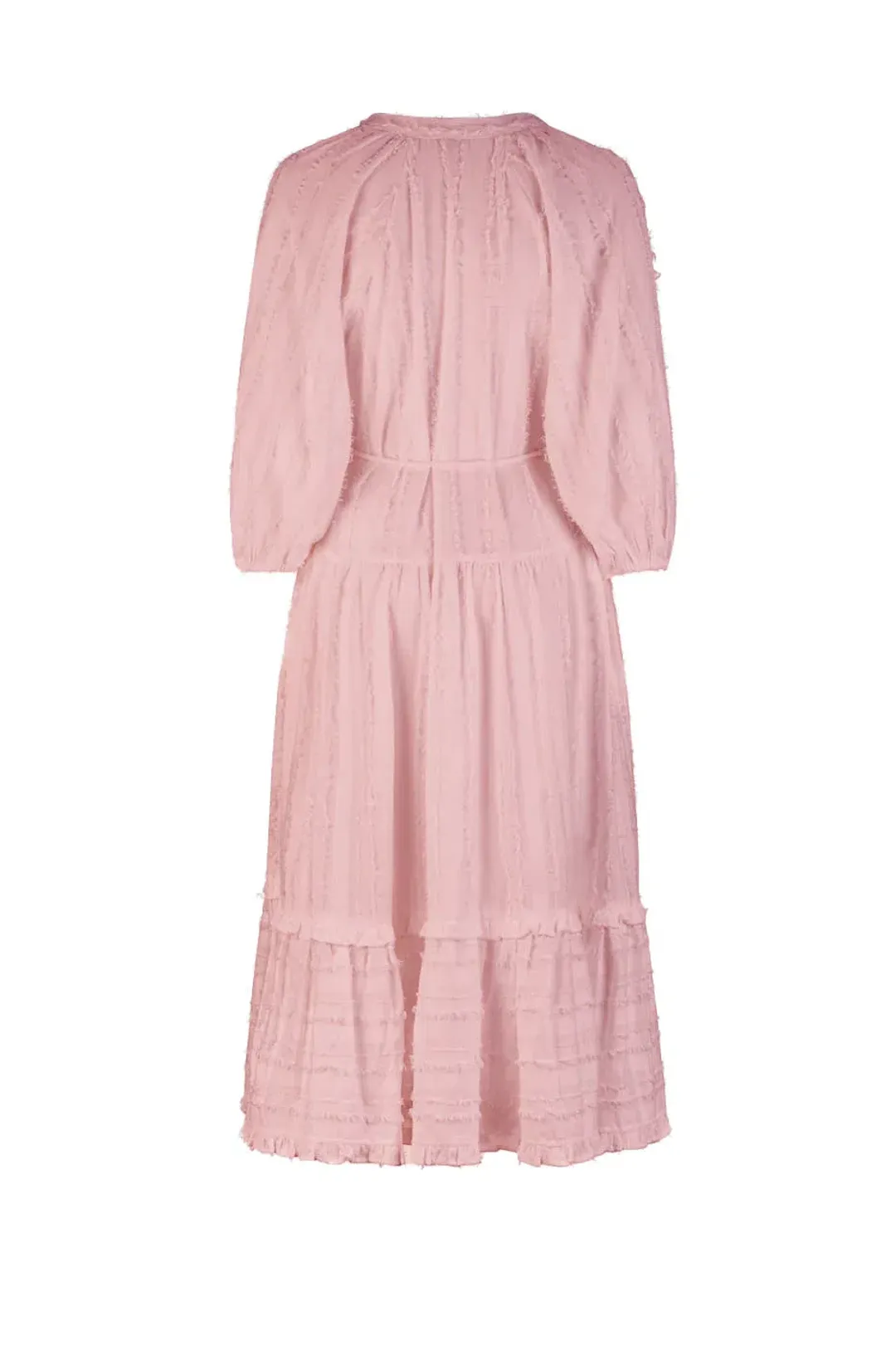 Tigerlily Okimi Charley Midi Boho Dress Whisper Pink Size 10 for rent on The Volte - main image
