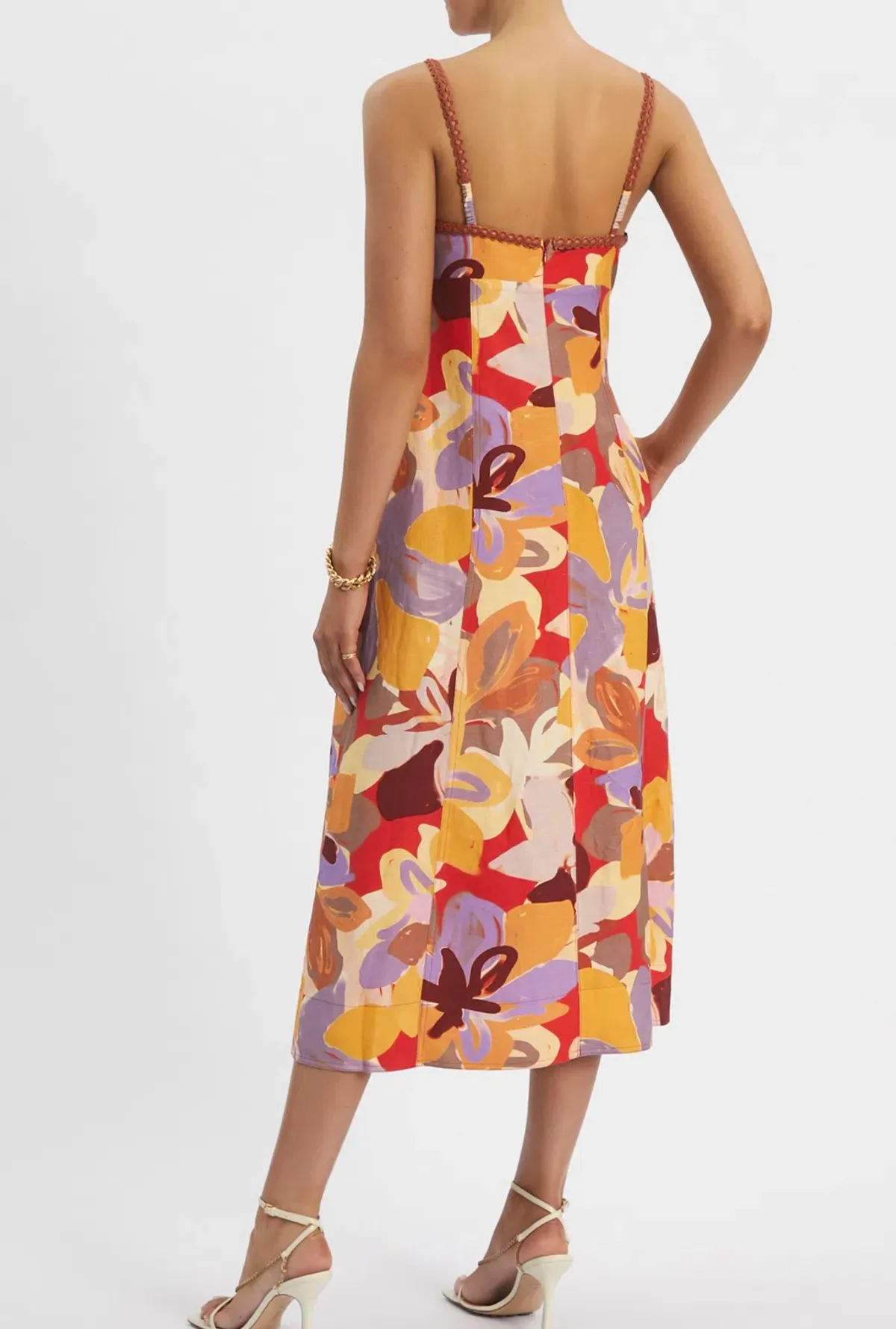 Rebecca Vallance Santiago Midi Dress in Multi Size AU 10 - Image 3