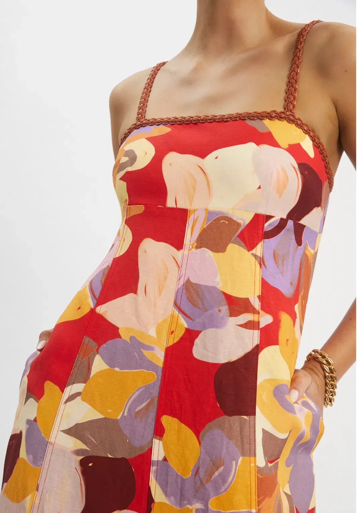 Rebecca Vallance Santiago Midi Dress in Multi Size AU 10 - Image 2