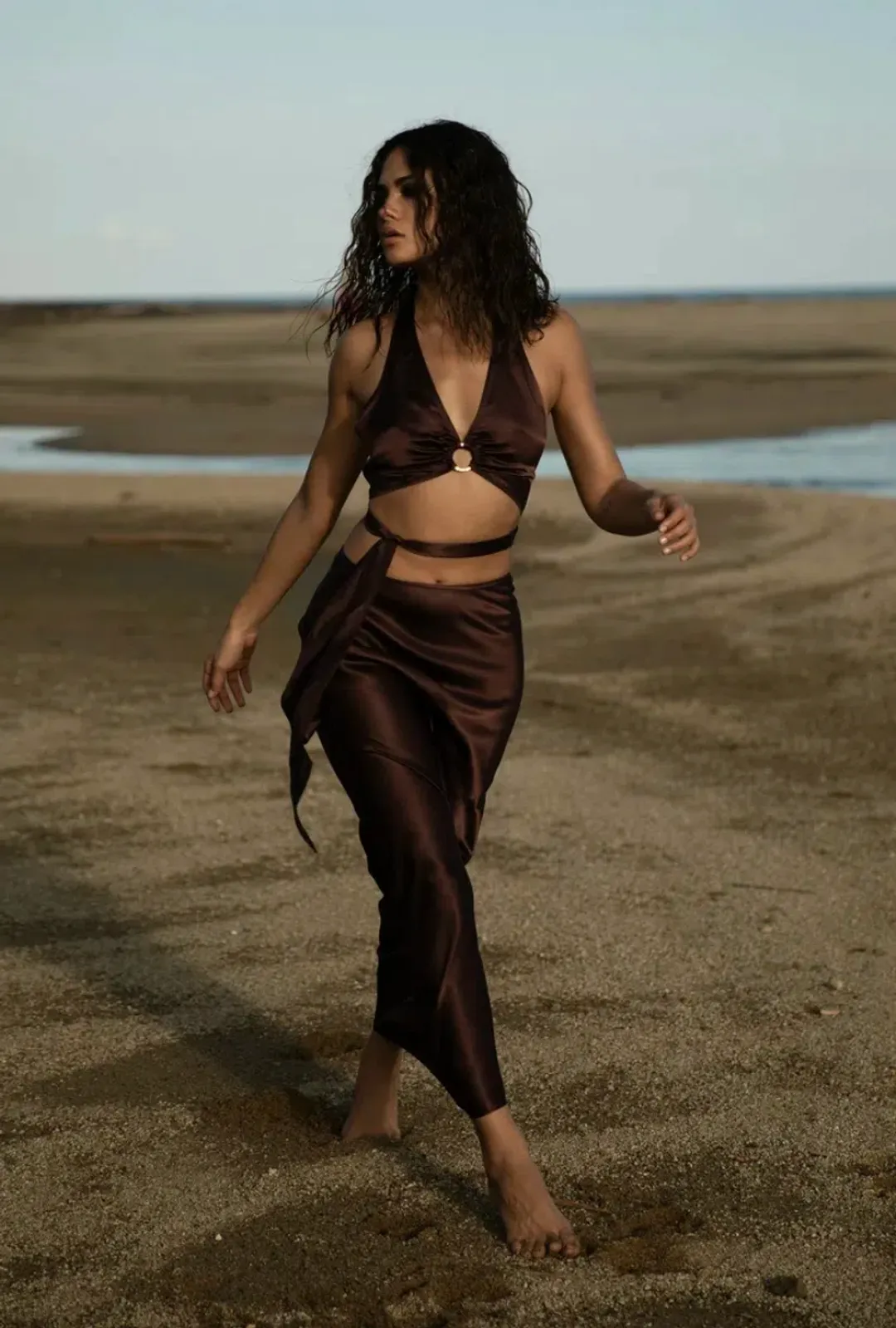 Rat & Boa Portia Top & Carlotta Skirt Set in Cocoa Size XS / Au 6 for rent on The Volte - main image