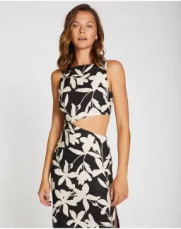 Lover Margot Linen Midi Dress Floral Size 10 for rent on The Volte - image 6