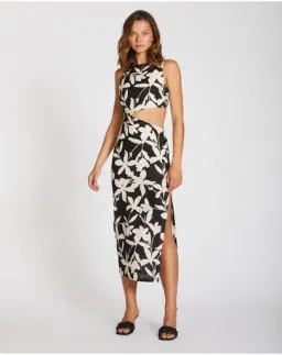 Lover Margot Linen Midi Dress Floral Size 10 for rent on The Volte - image 2