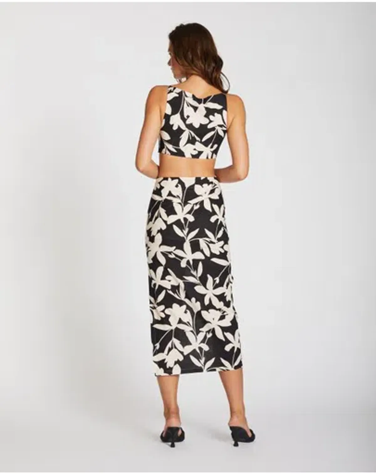 Lover Margot Linen Midi Dress Floral Size 10 - Image 4