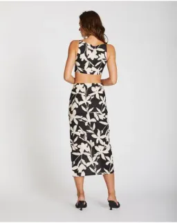 Lover Margot Linen Midi Dress Floral Size 10 for rent on The Volte - image 4