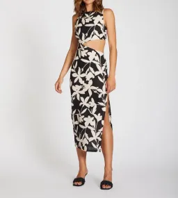 Lover Margot Linen Midi Dress Floral Size 10 for rent on The Volte - image 1