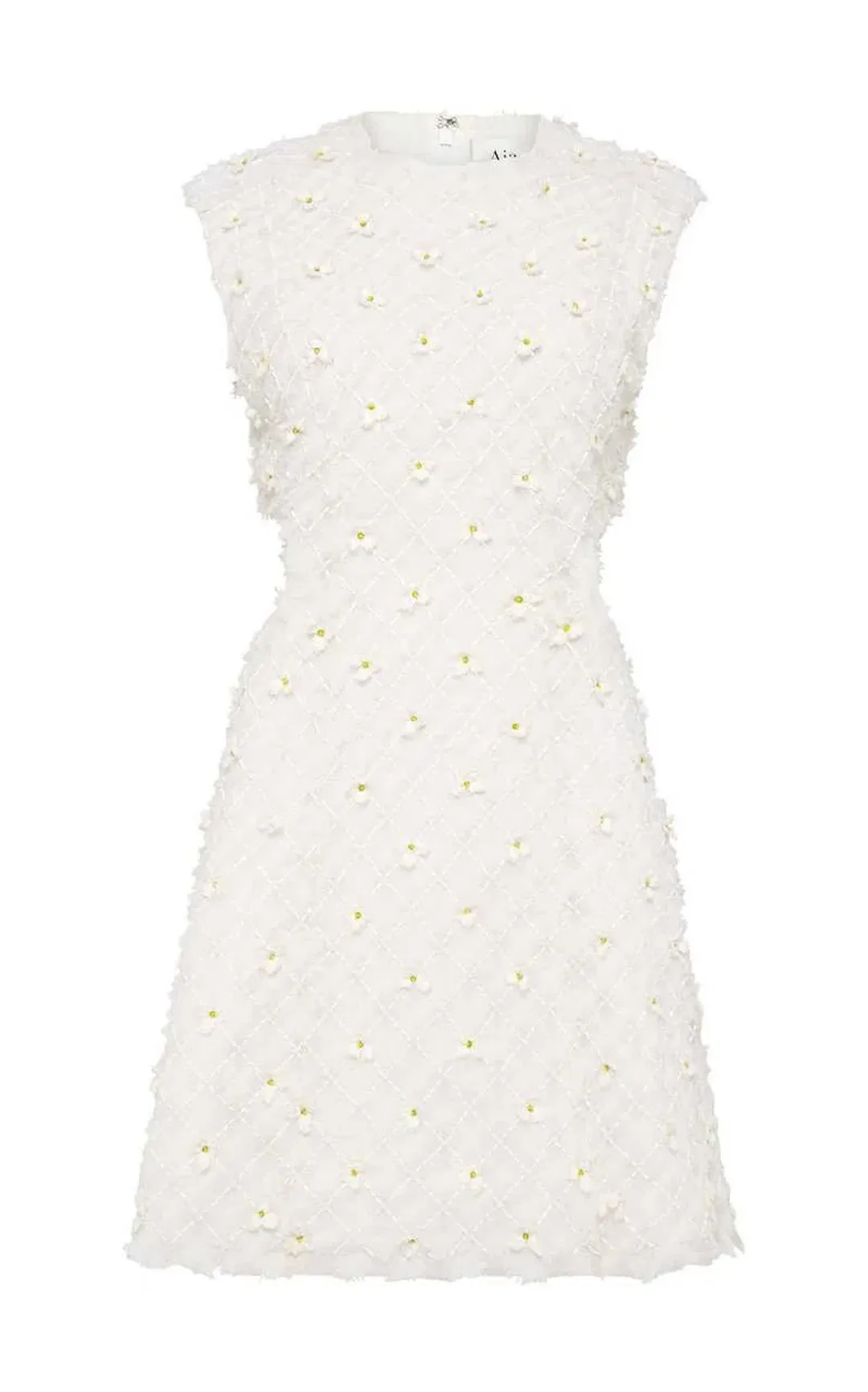 Aje Mirage Organza Cut Out Mini Dress Ivory Size 8 / S for rent on The Volte - main image