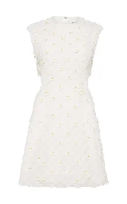Aje Mirage Organza Cut Out Mini Dress Ivory Size 8 / S for rent on The Volte - image 7