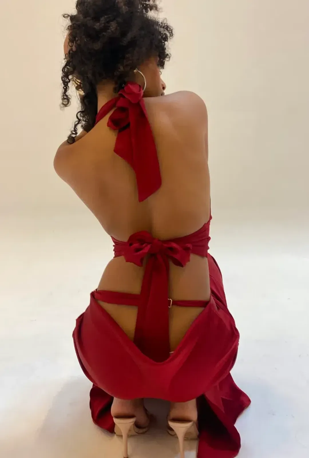 Arcina Ori Rosalina Set Deep Cherry Red Size 8 for rent on The Volte - main image