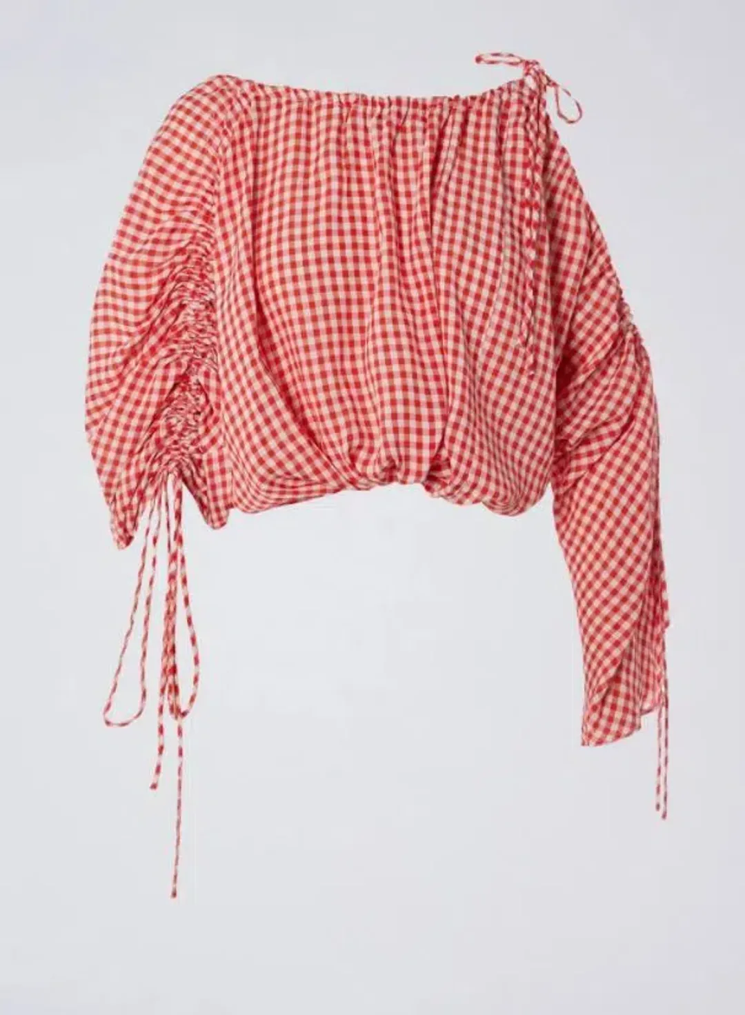 Scanlan And Theodore Gingham Drawcord Set Red (One Size Fits All) for rent on The Volte - main image
