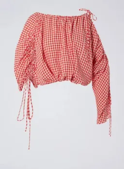 Scanlan And Theodore Gingham Drawcord Set Red (One Size Fits All) for rent on The Volte - image 4