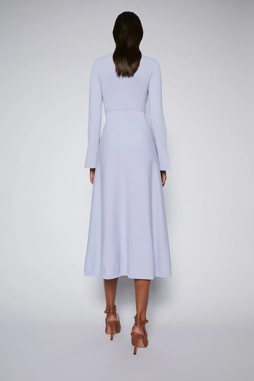 Scanlan Theodore Crepe Knit Keyhole Dress in Lilac Size S/AU 8 for rent on The Volte - main image