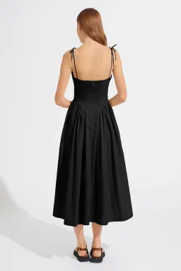 Steele the Label Midi Black Kate Dress in Black Ink Size 8 for rent on The Volte - image 4