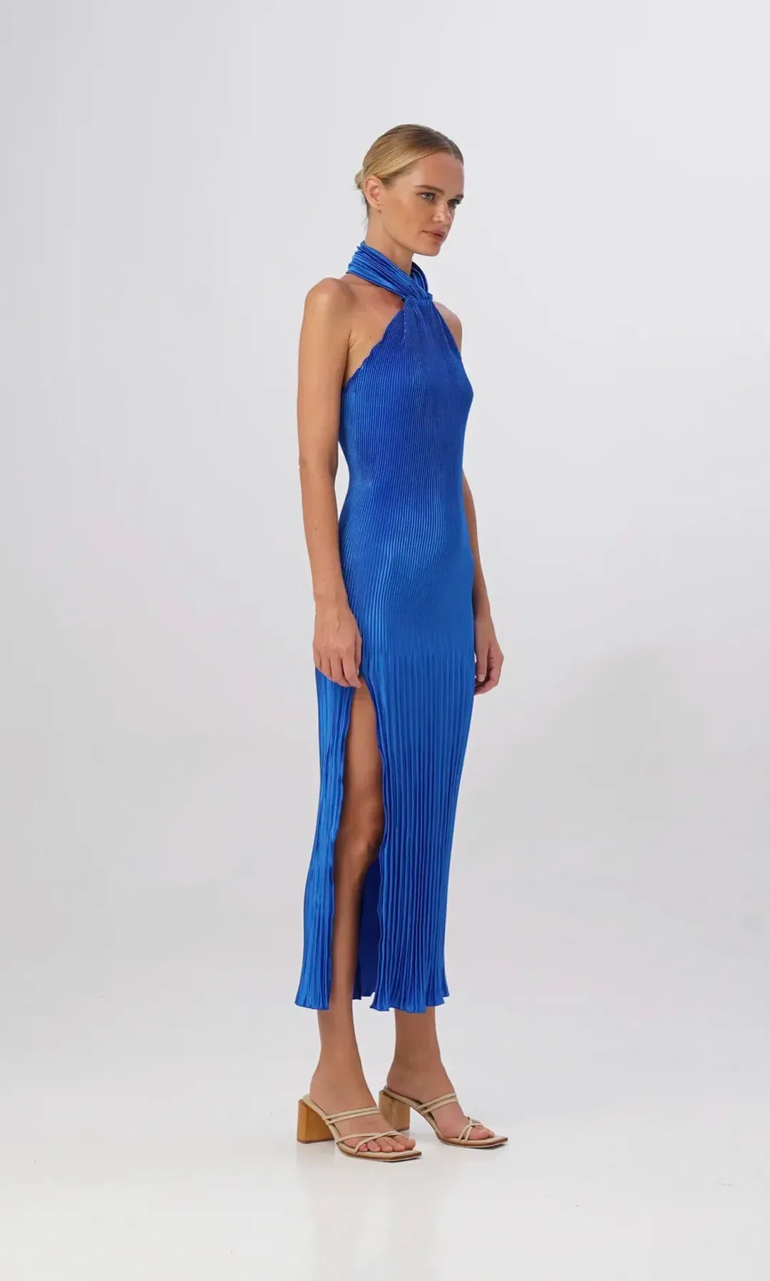 Lidee Soiree Halter Gown Royal Blue Size M / AU 10 for rent on The Volte - main image