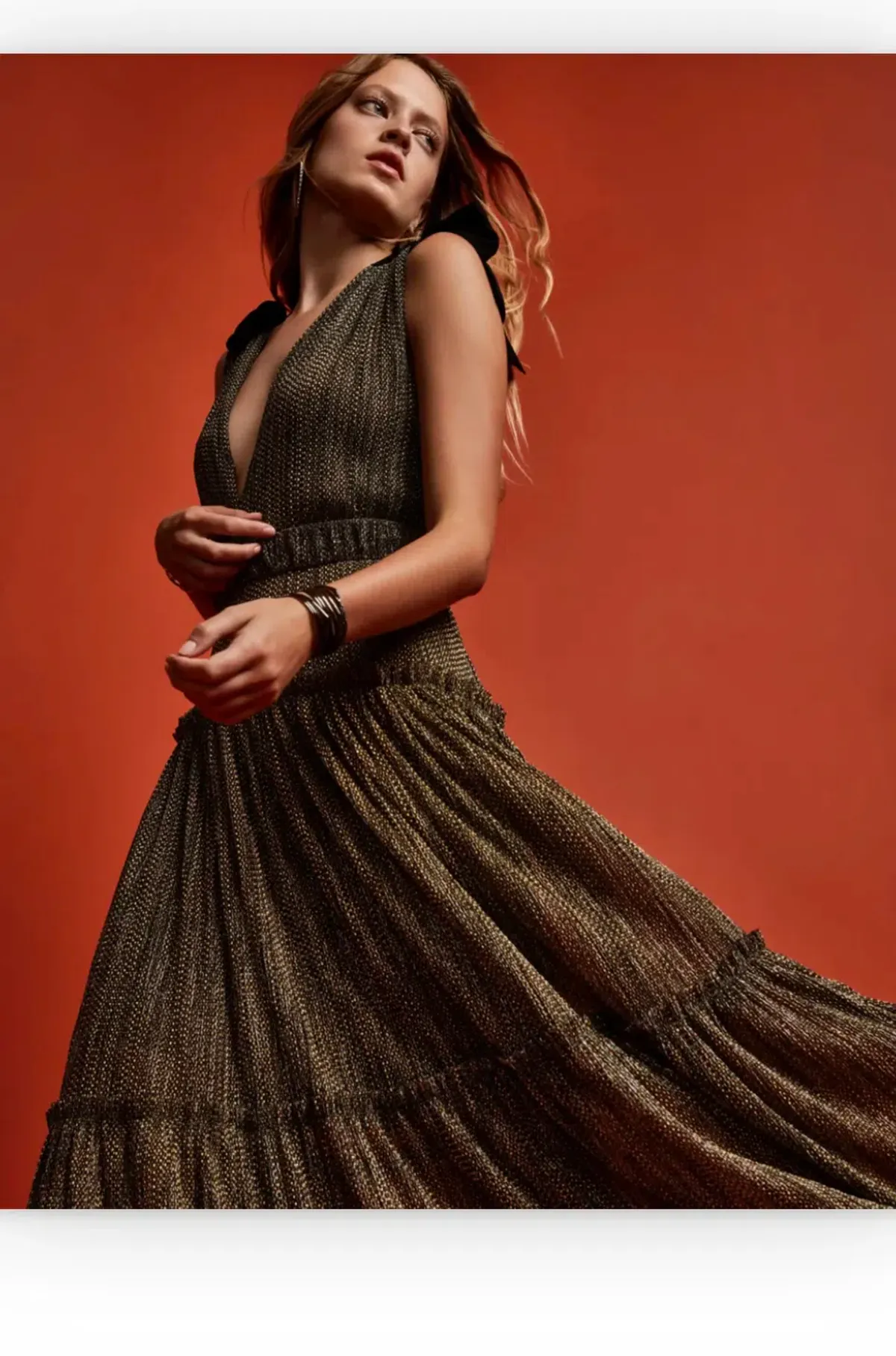 Sabina Musayev Ray dress Gold Size AU 14 - Image 7