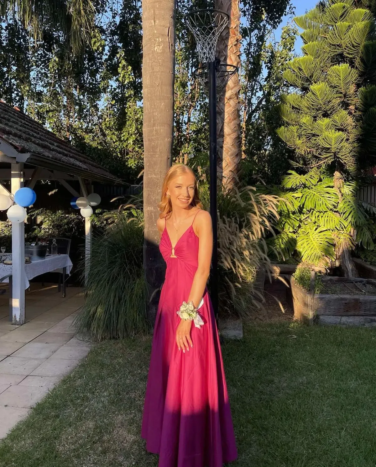 Aje Solstice Strappy Ring Midi Dress Fuschia Pink Size AU 6 - Image 3