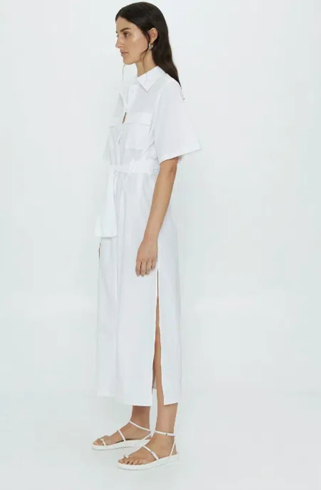 Third Form Roam Maxi Shirt Dress White Size 14 for rent on The Volte - main image