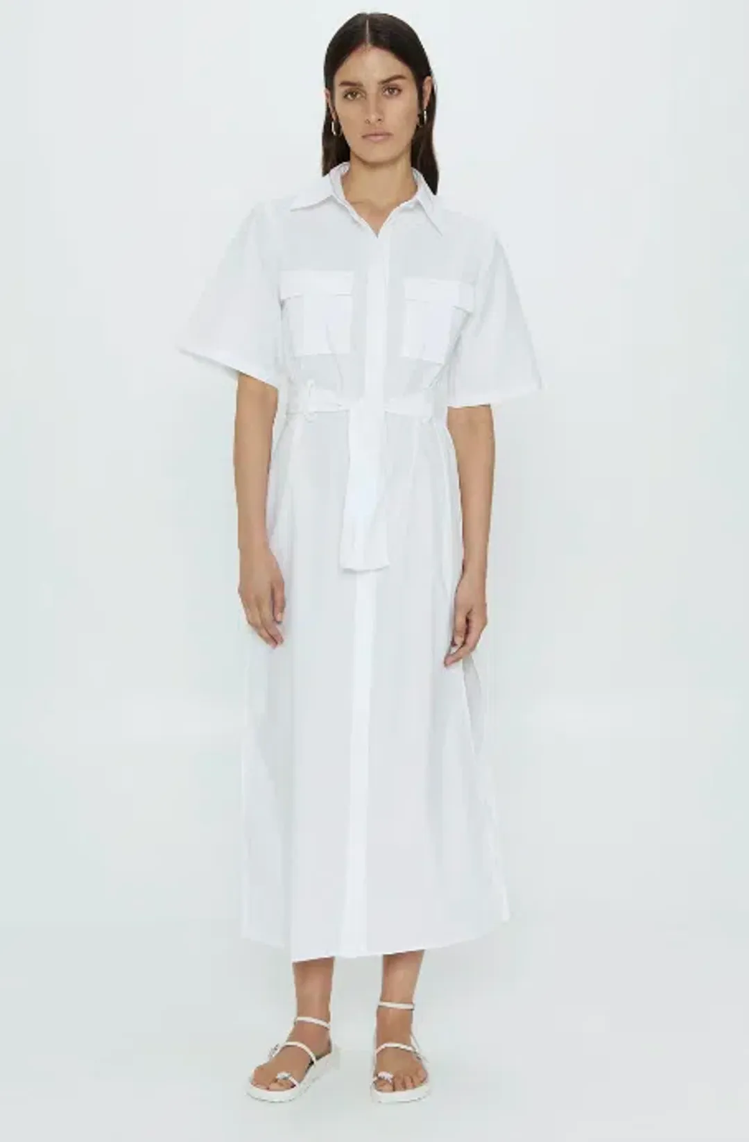 Third Form Roam Maxi Shirt Dress White Size 14 for rent on The Volte - main image
